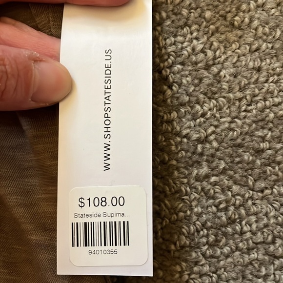 NWT Stateside Tan Pima Cotton Long sleeve Size XL - Picture 5 of 9